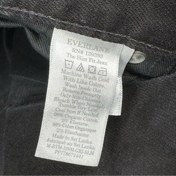 Everlane Uniform Men’s‎ NWT Black Mid-Rise The Slim Fit Minimalist Jean W35/L32 - Picture 6 of 10